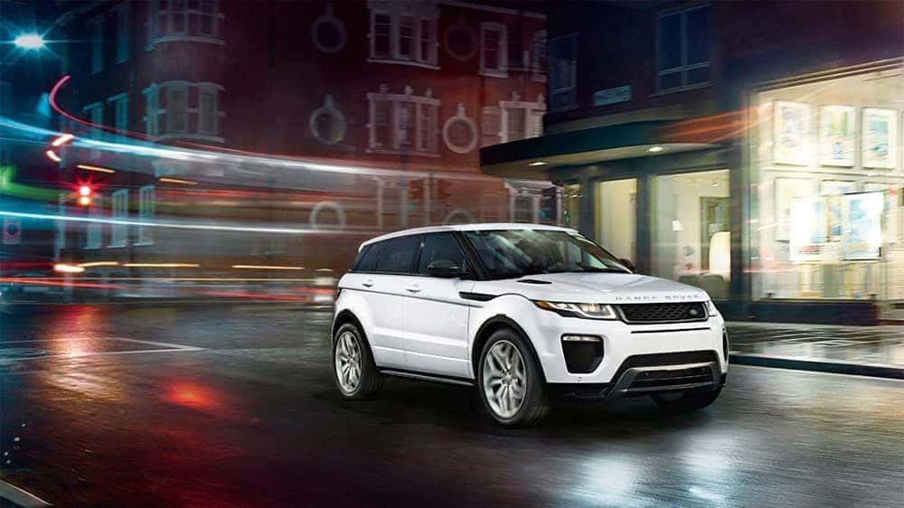 2019 Range Rover Evoque night driving