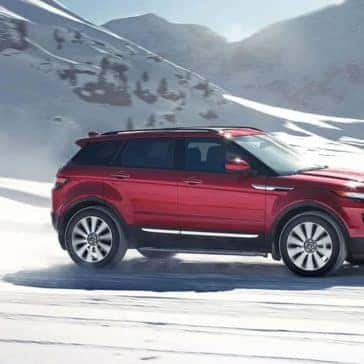 2019 Range Rover Evoque driving on snow