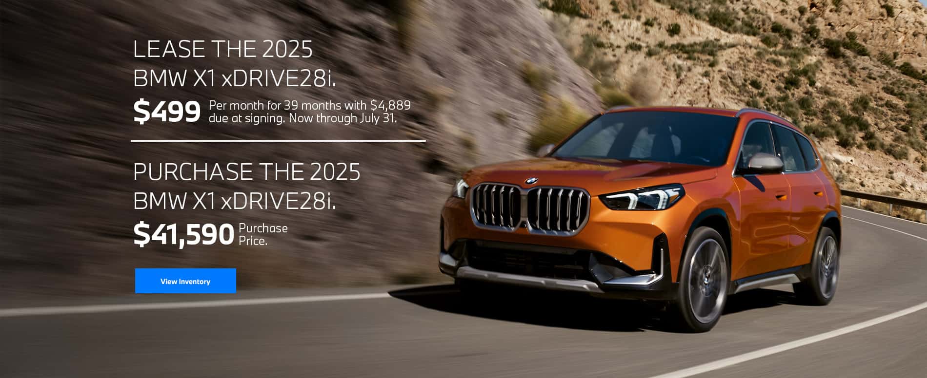 Bold BMW X1 lease and purchase offer