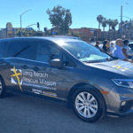 Van with Long Beach Rescue Mission Decal