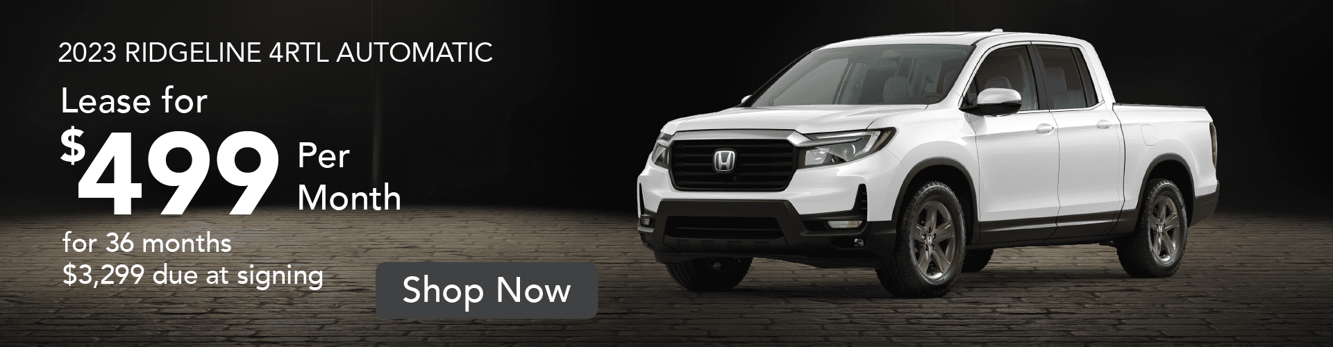 2023 Ridgeline 4RTL Automatic Lease for $499/month for 36 months
