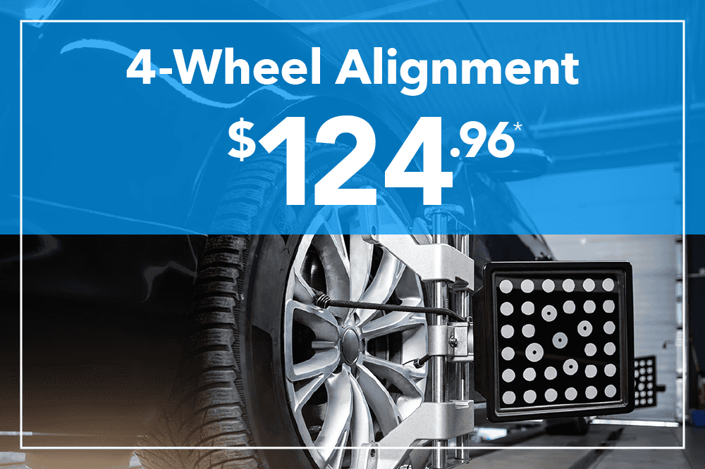 4 Wheel Alignment for $124.96
