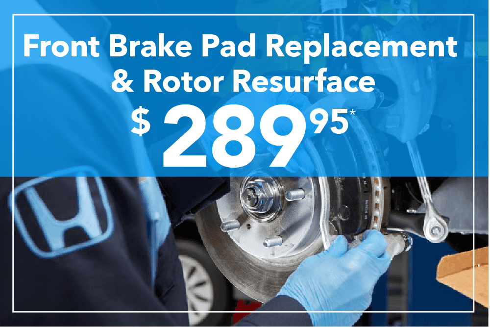 Front Brake Pad Replacement (includes rotor resurface) $289.95