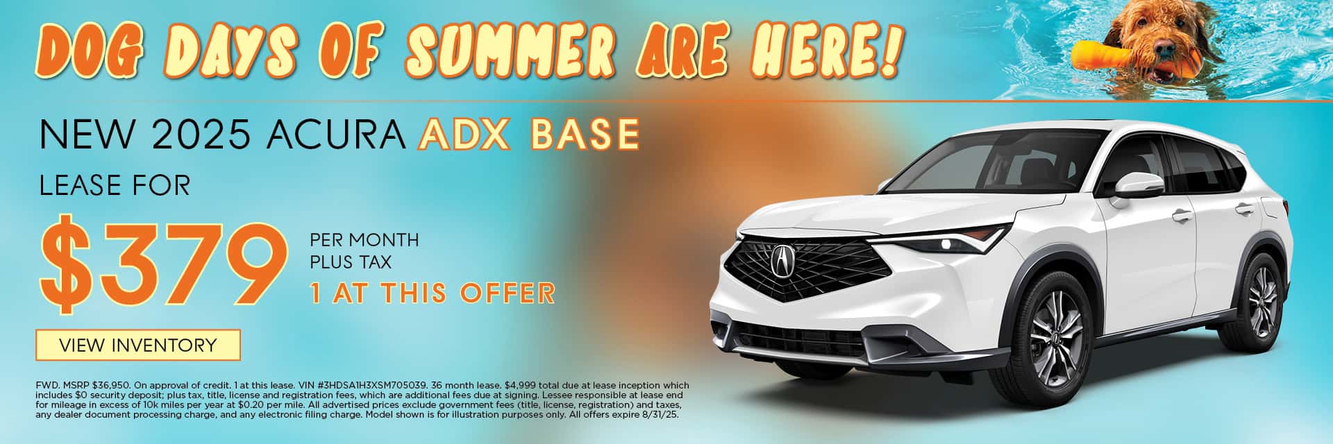 August Acura ADX Offer