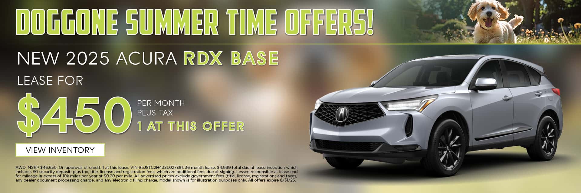 August Acura RDX Offer
