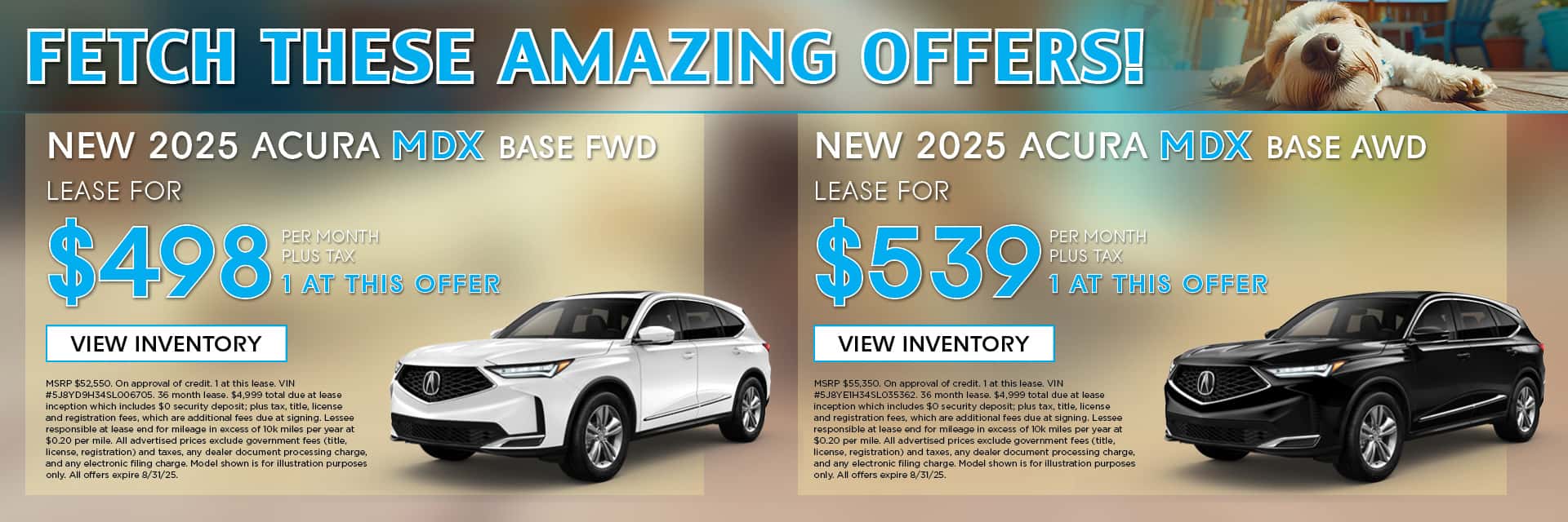 August Acura MDX Offer