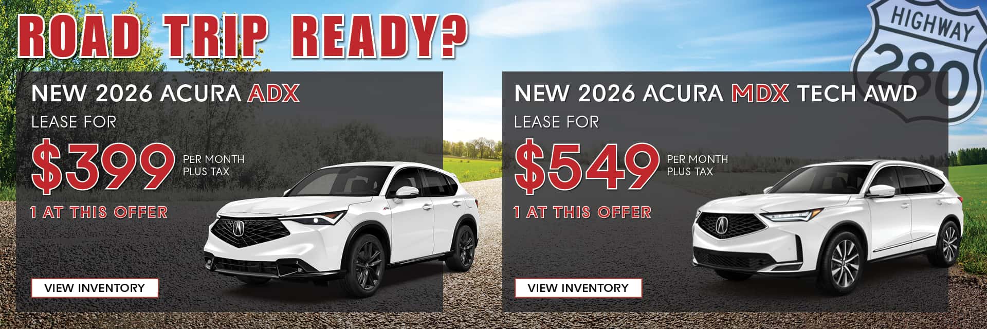 Capitol Acura offers for ADX & MDX