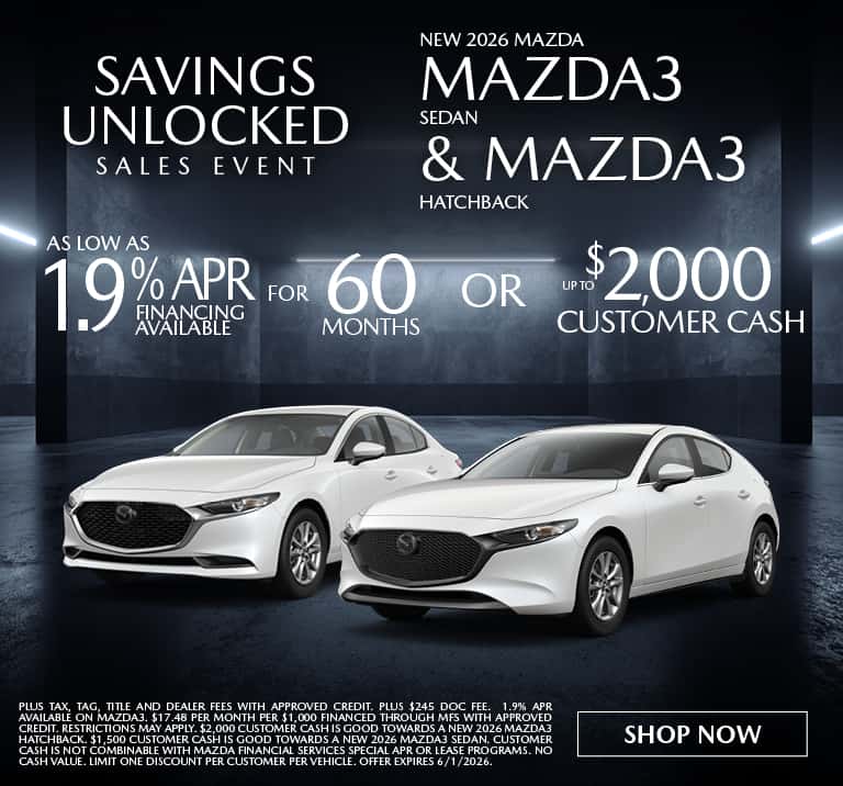 NEW 2026 MAZDA3 SEDAN AND MAZDA3 HATCHBACK