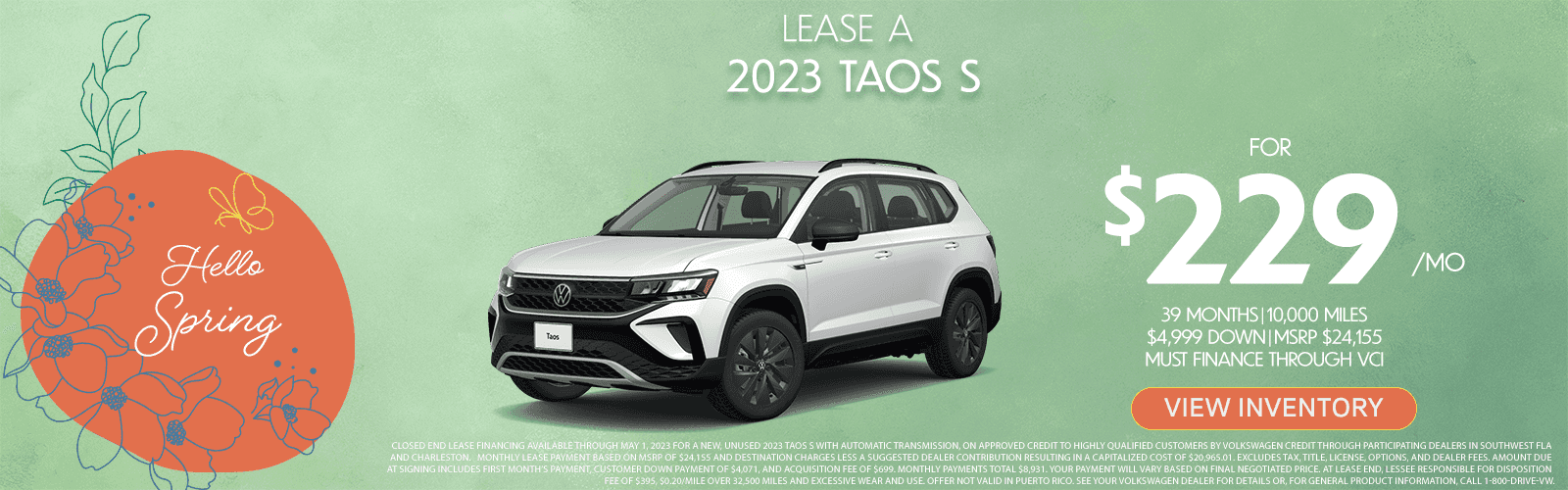 Taos S Low Country VW Lease