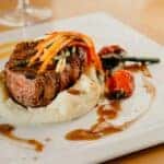 Steak dinner on a plate