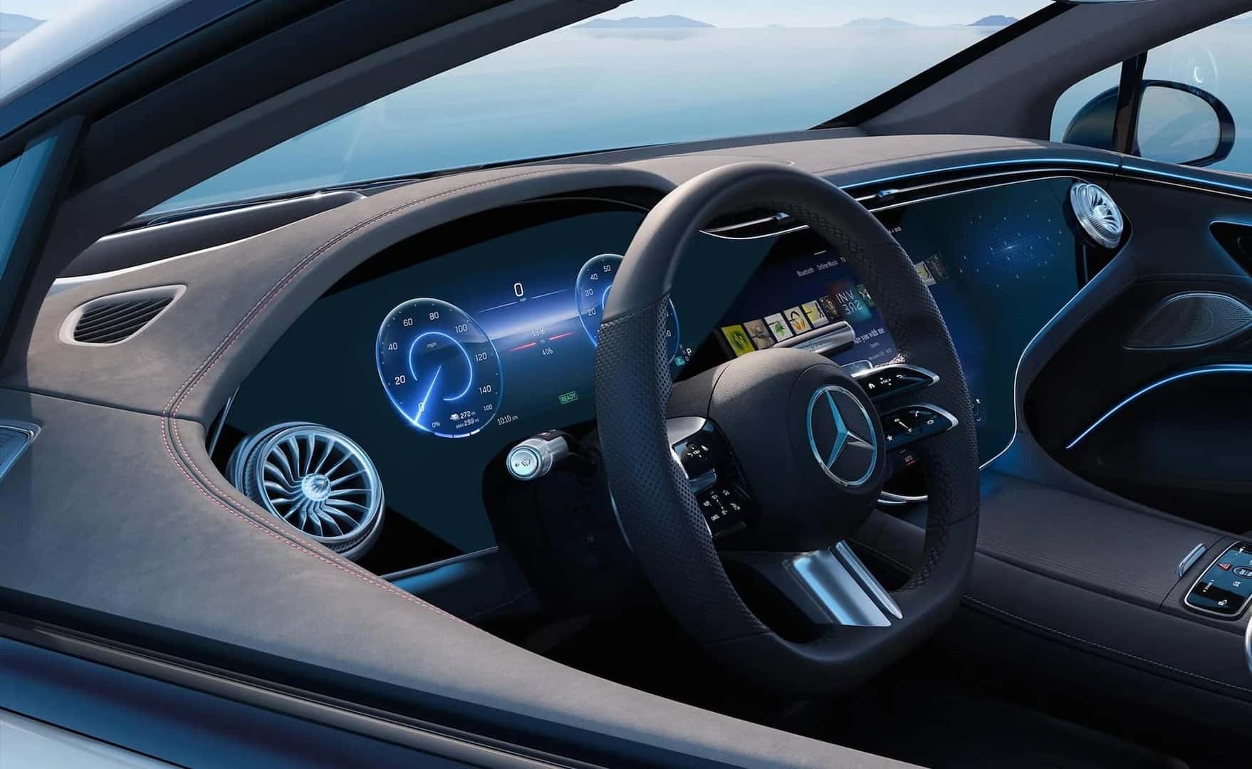 Dashboard on the Mercedes-Benz EQS Sedan