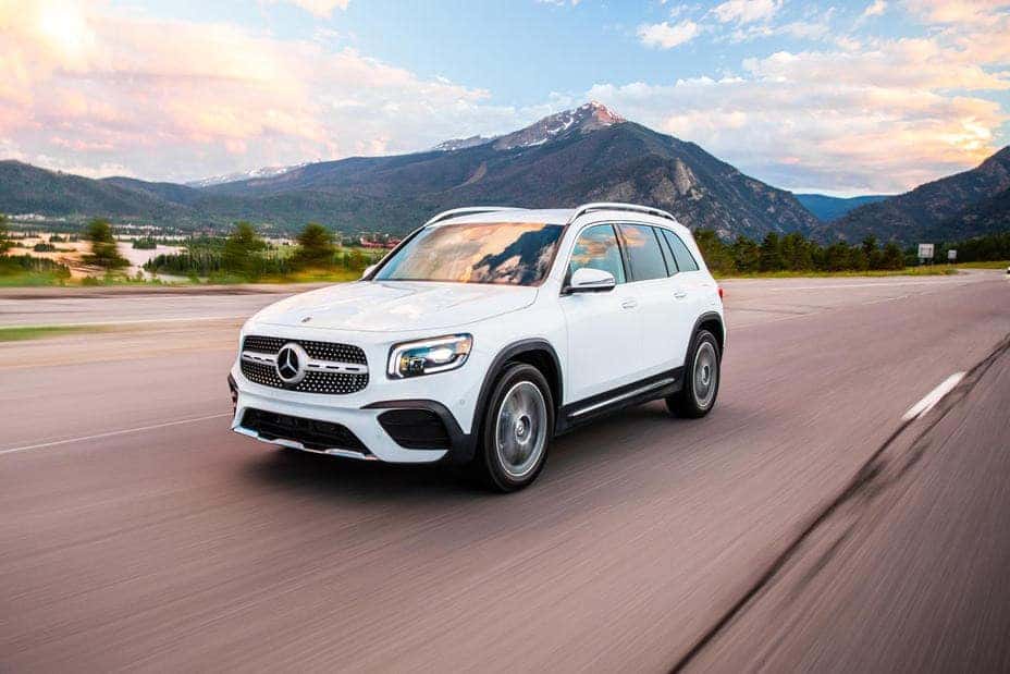 Mercedes-Benz GLB SUV on a summer drive