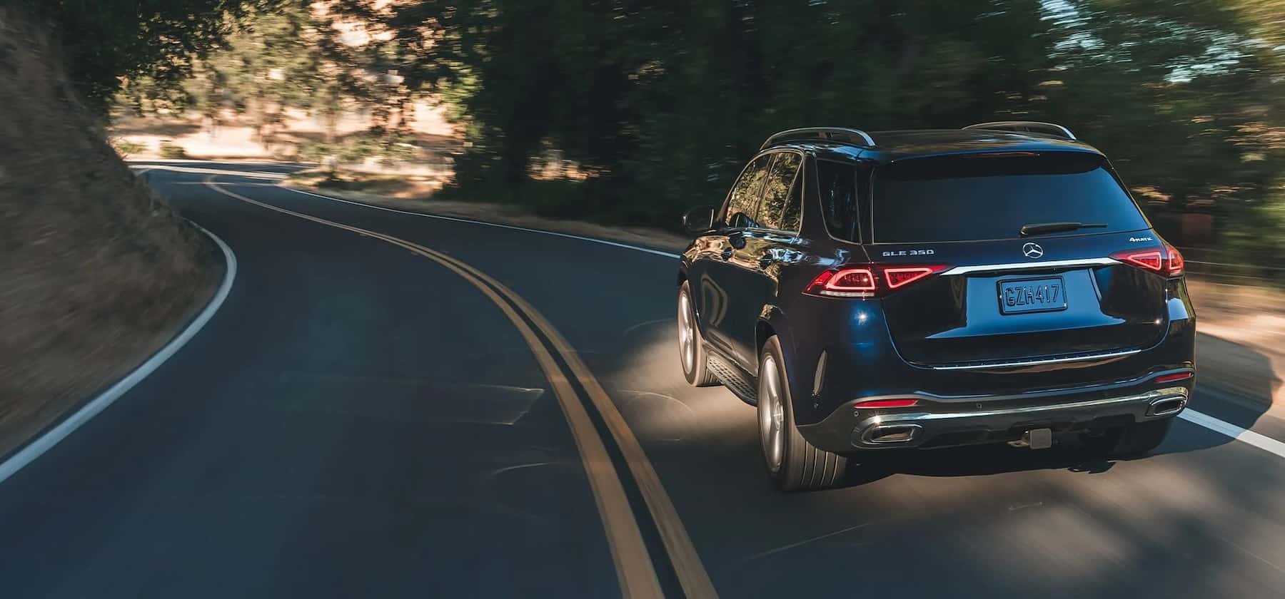Mercedes-Benz GLE 350 SUV on a road trip