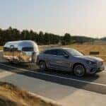 New Mercedes-Benz GLC towing a trailer