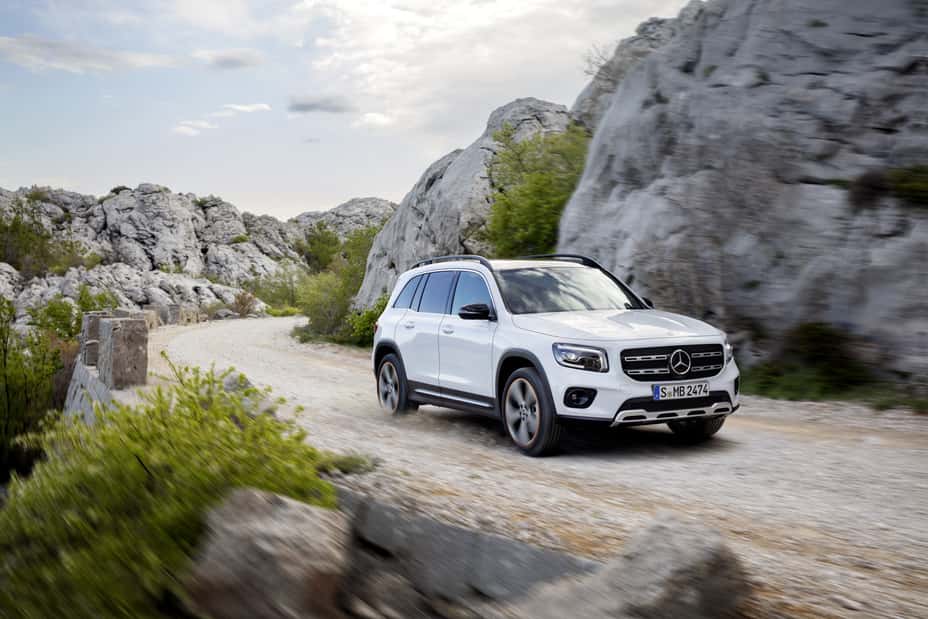 Mercedes-Benz GLB on a mountain road