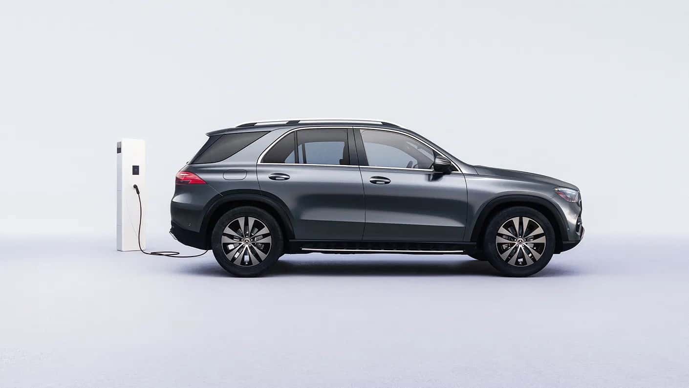 side-view of the 2025 Mercedes-Benz GLE charging