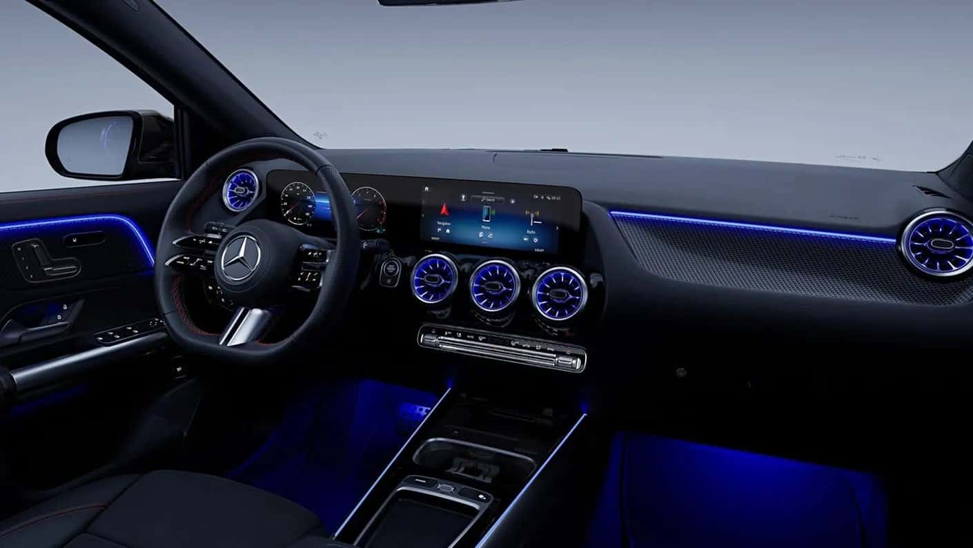 Interior view of the Mercedes-Benz GLA SUV