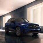 Blue 2026 Mercedes-Benz GLC in a showroom