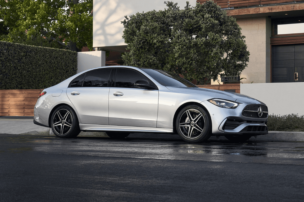 2026 Mercedes-Benz C-Class parked in a neighborhood