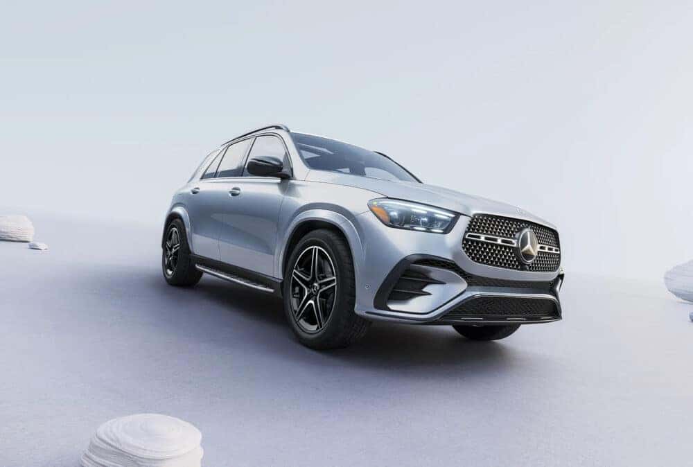 Mercedes-benz GLE SUV Metallic Silver GLE Side Front Grille View