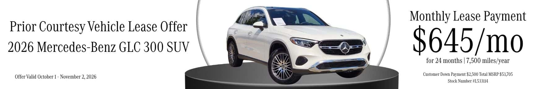 GLC 300—Stock-Number–L533114