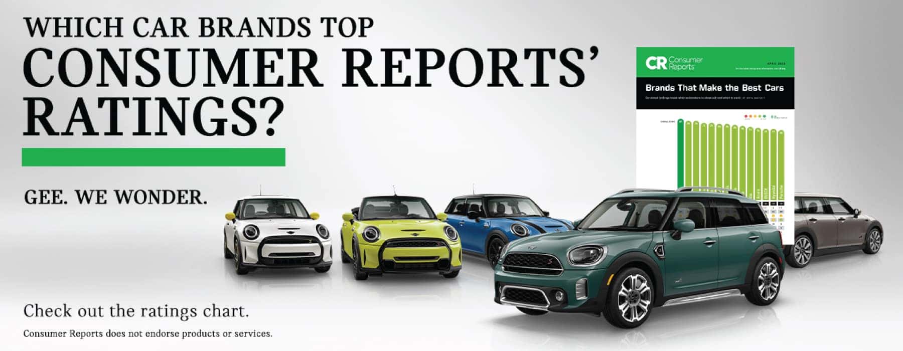 which car brands top consumer reports ratings? check out our ratings chart. Click to learn more.