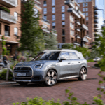 A parked MINI EV