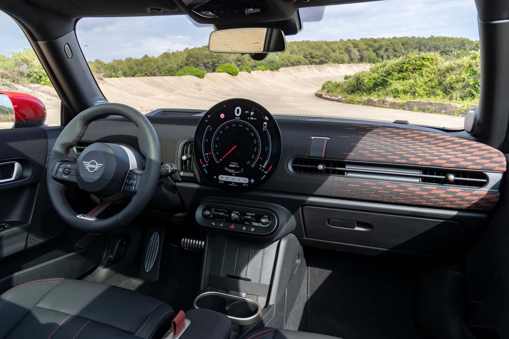 The dashboard of the 2026 MINI John Cooper Works Hardtop 2-Door