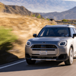 An AWD MINI Cooper model on the road