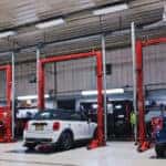 Several vehicles in the bay for MINI Value Service