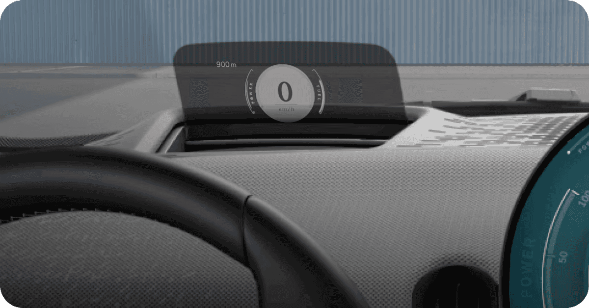 Head-up display, one of the available MINI safety features