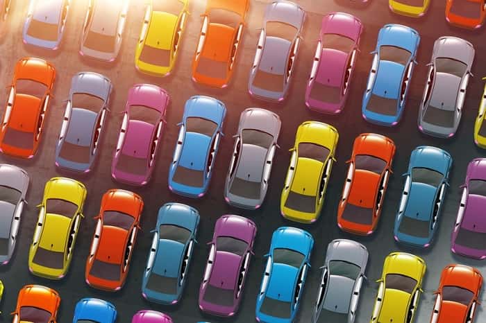 Rows of used cars in Wesley Chapel, FL