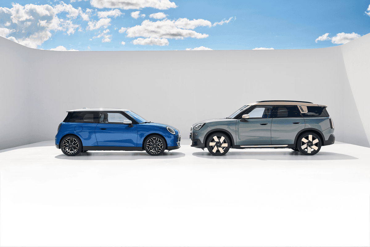 Two parked vehicles covered by the MINI Cooper warranty