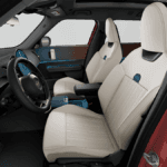 Interior seating of a customized MINI Cooper