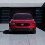 The front of a red 2023 Honda Accord Hybrid