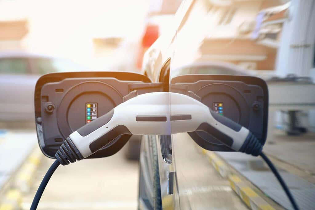 EV at charging station