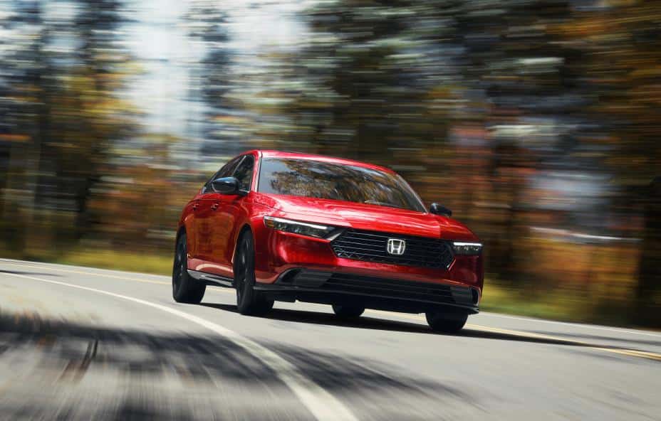 Red 2025 Honda Accord Driving