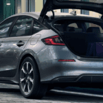 2025 honda civic hatchback rear view with hatch open