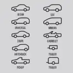 Car body styles stock illustration