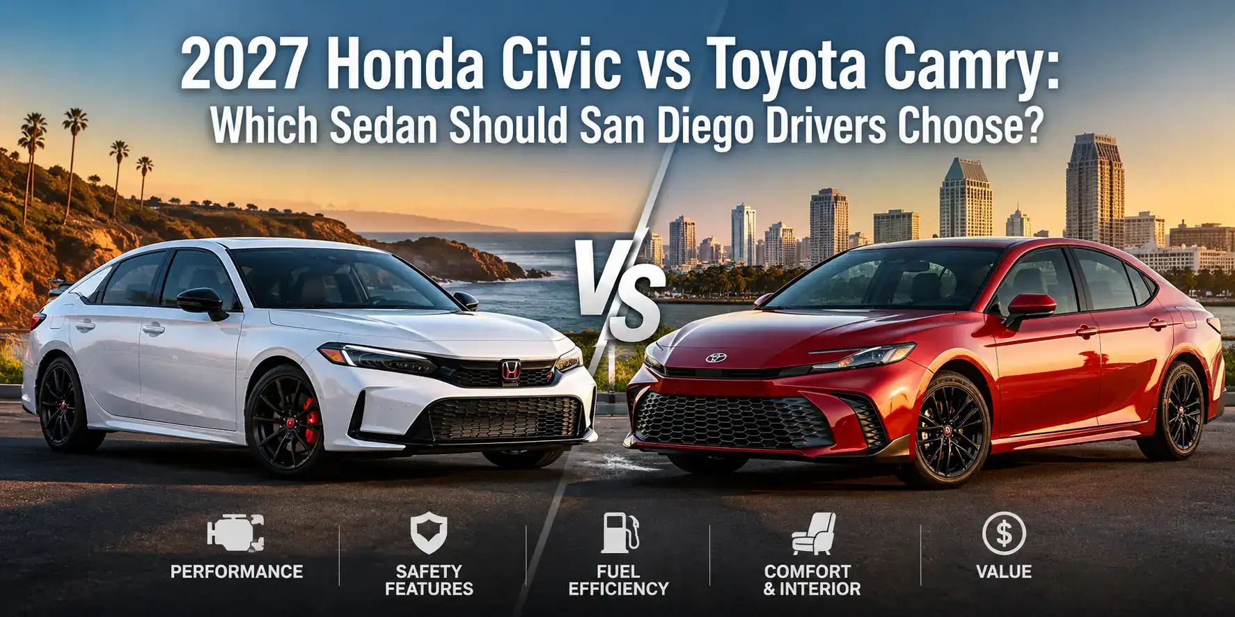2027 Honda Civic vs Toyota Camry