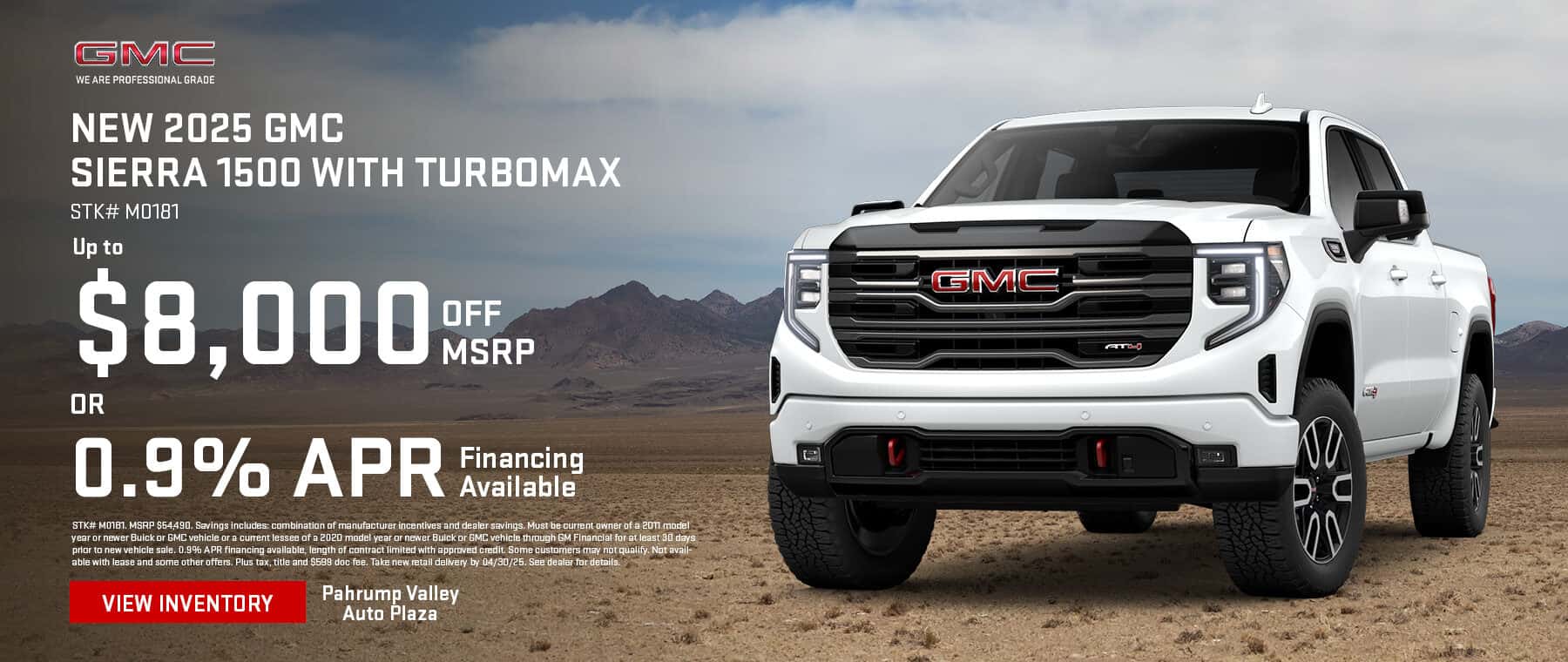 New 2025 GMC Sierra 1500 Crew Cab with Turbomax