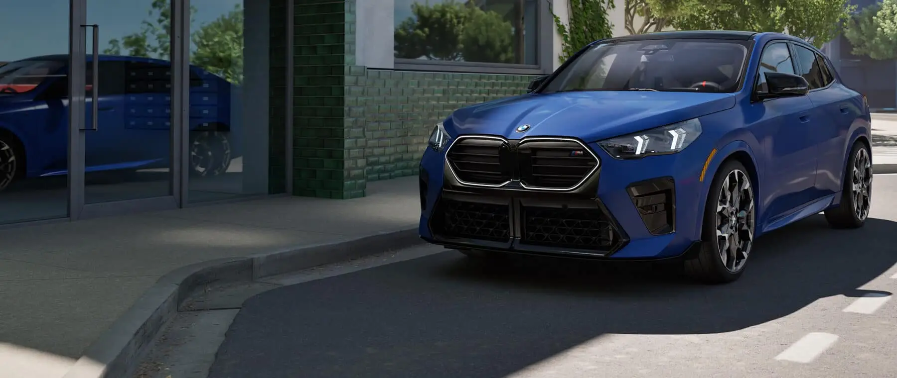 A blue BMW X2