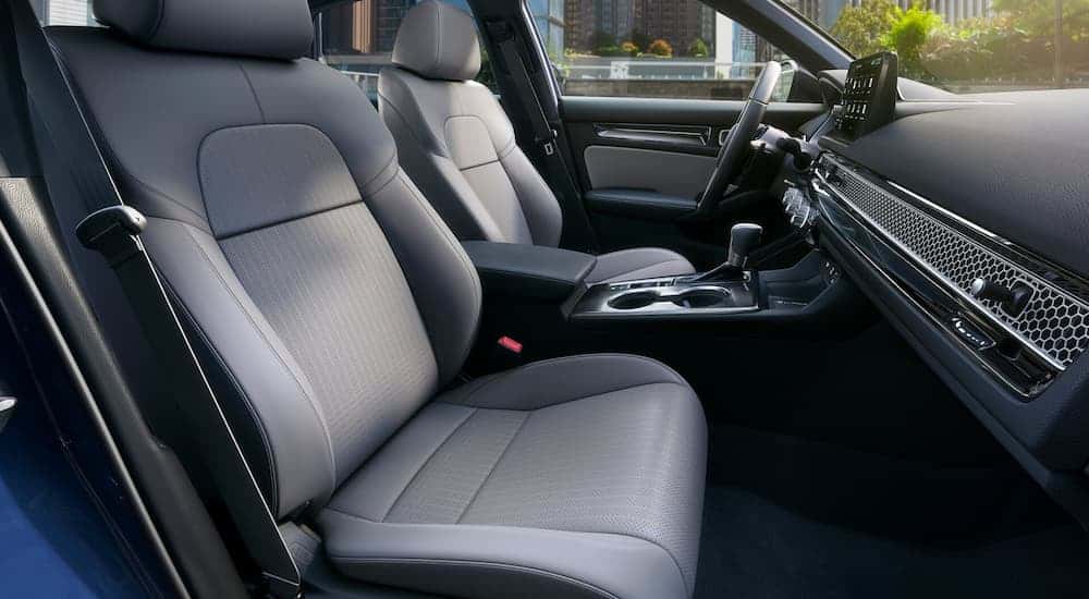Front grey seats in a 2025 Honda Civic Touring