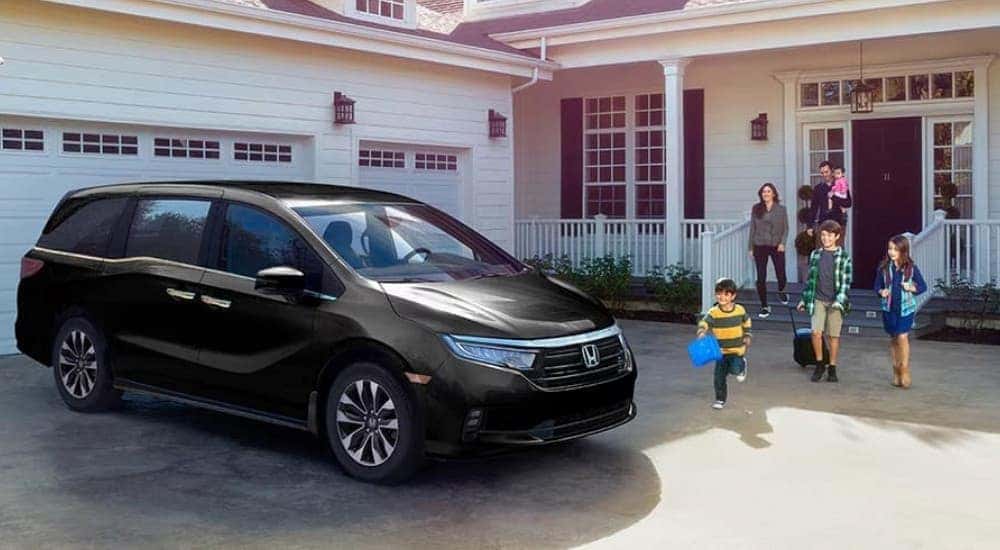 A black 2023 Honda Odyssey from a used car dealer