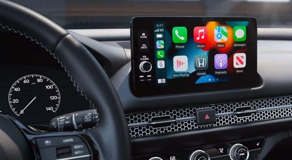 Infotainment and digital gauge cluster on a 2025 HR-V EX-L