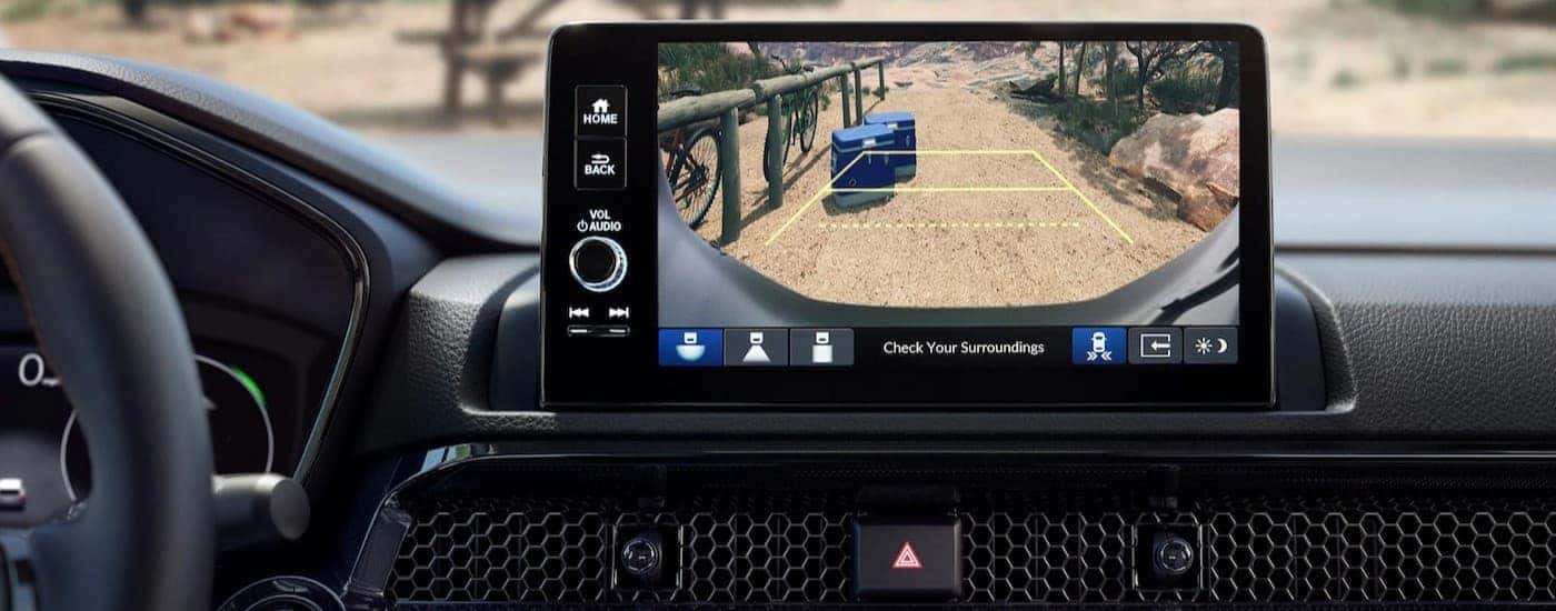 Close-up of the infotainment screen in a 2026 Honda CR-V.