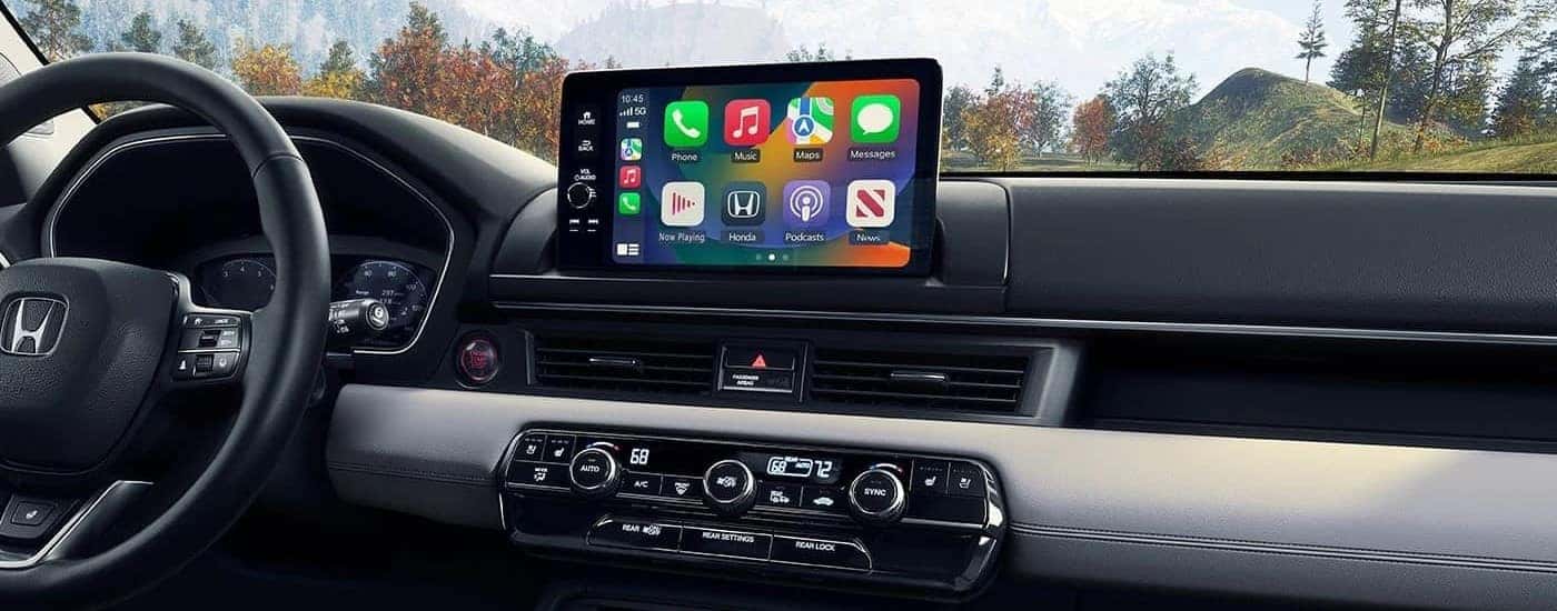 Interior view of a 2023 Honda Pilot infotainment system.