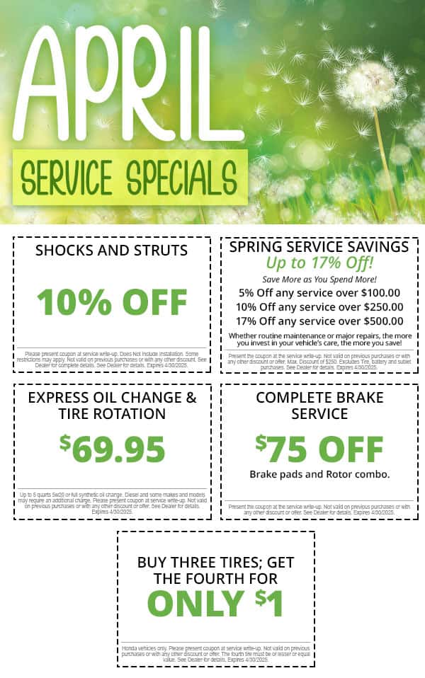 April Service Specials