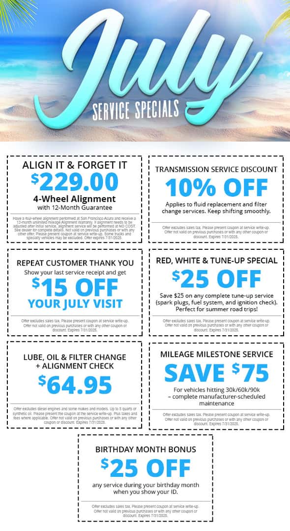 July Service Specials