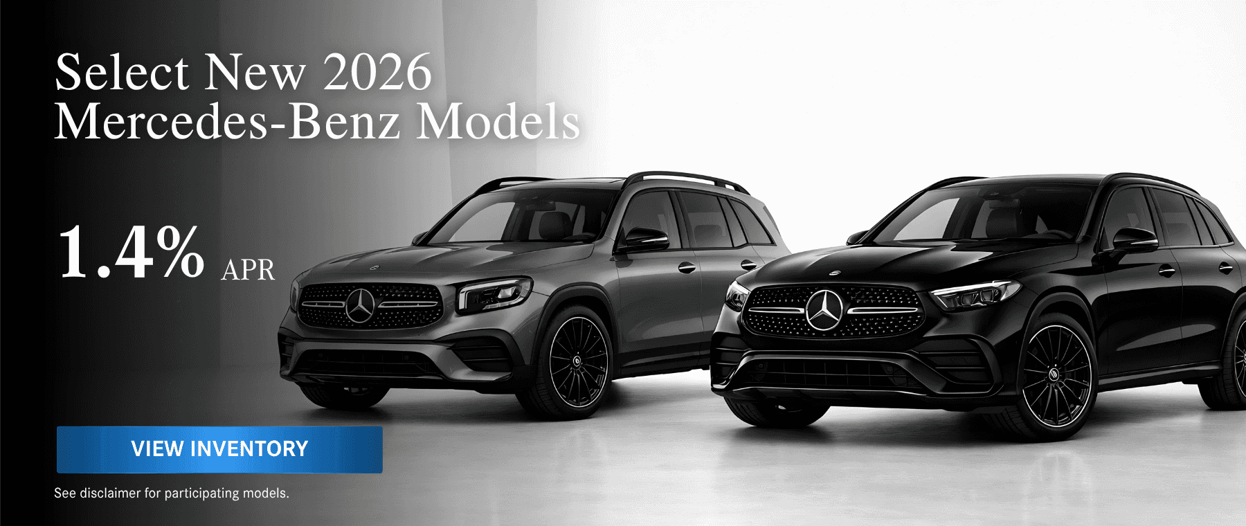 1.4% APR on Select New MB Models